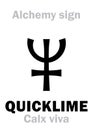 Alchemy: QUICKLIME (Calx viva) Royalty Free Stock Photo